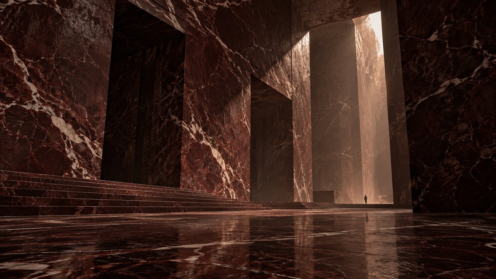 Rosso Levanto che diventa architettura monumentale